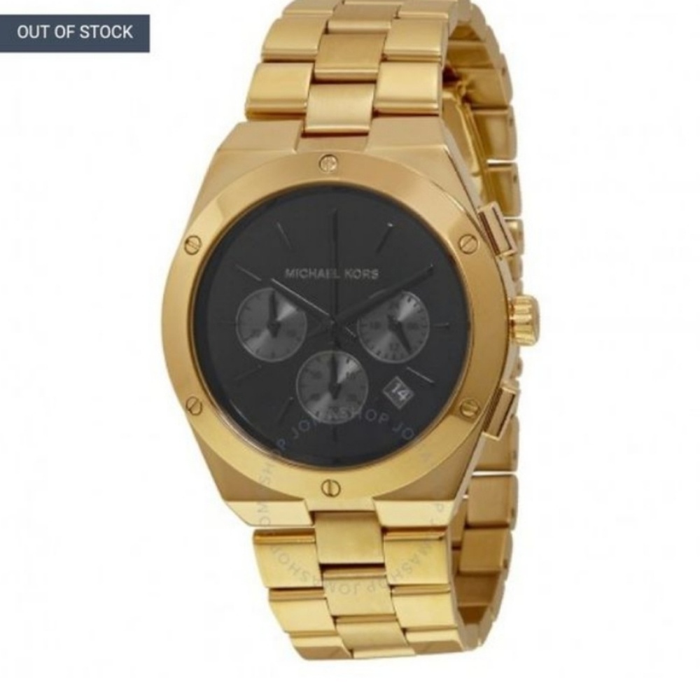 Michael kors gold black mens watch